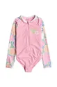 Roxy jednoczęściowy strój kąpielowy dziecięcy TINY FLOWERNE różowy