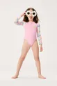 roza Dječji jednodijelni kupaći kostim Roxy TINY FLOWERNE