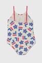 Суцільний дитячий купальник Fila SALLES FAK0345 бежевий SS24
