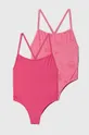 розовый Детский слитный купальник zippy 2 шт Для девочек
