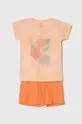 oranžna Otroška bombažna pižama zippy 2-pack Dekliški