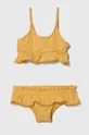 żółty zippy dwuczęściowy strój kąpielowy dziecięcy Dziewczęcy