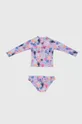 Dvojdielne plavky pre bábätká zippy fialová
