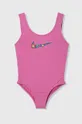 рожевий Суцільний дитячий купальник Nike Kids MULTI LOGO Для дівчаток