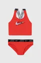 червоний Роздільний дитячий купальник Nike Kids LOGO TAPE Для дівчаток