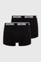 μαύρο Μποξεράκια Moschino Underwear 2-pack Ανδρικά