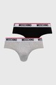 Moschino Underwear slipy 2-pack dzianina szary 1392.4300