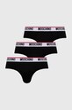 Moschino Underwear slipy 3-pack dzianina czarny 1393.4300