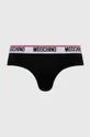 Σλιπ Moschino Underwear 3-pack μαύρο