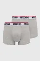 szary Moschino Underwear bokserki 2-pack Męski