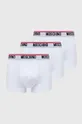 bijela Bokserice Moschino Underwear 3-pack Muški