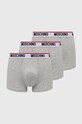 Boxerky Moschino Underwear 3-pak pletenina sivá 1395.4300