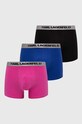 Karl Lagerfeld bokserki 3-pack dzianina granatowy 240M2106