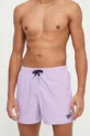 Emporio Armani Underwear szorty kąpielowe fioletowy