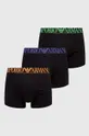 čierna Boxerky Emporio Armani Underwear 3-pak Pánsky