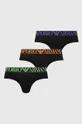 чёрный Слипы Emporio Armani Underwear 3 шт Мужской
