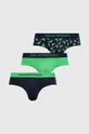zelená Bavlnené slipy Emporio Armani Underwear 3-pak Pánsky