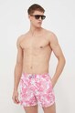 Plavkové šortky Pepe Jeans HIBISCUS SWIMSHORT Planet friendly ružová PMB10390