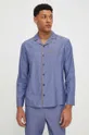 Хлопковая пижама United Colors of Benetton голубой
