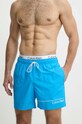 Calvin Klein szorty kąpielowe Planet friendly niebieski KM0KM00957