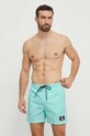 Plavkové šortky Calvin Klein Planet friendly zelená KM0KM00980