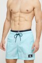 Calvin Klein szorty kąpielowe Planet friendly niebieski KM0KM00981