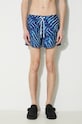 Plavkové šortky Marcelo Burlon Aop Sound Waves Swim Short modrá CMFA003S24FAB0024501