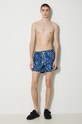 Marcelo Burlon pantaloni scurti de baie Aop Sound Waves Swim Short CMFA003S24FAB0024501 albastru SS24