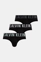 Σλιπ Calvin Klein Underwear 3-pack πλεκτό ύφασμα μαύρο 000NB3607A