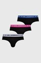 Karl Lagerfeld slipy 3-pack dzianina czarny 235M2110