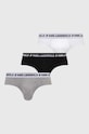 Karl Lagerfeld slipy 3-pack dzianina czarny 240M2111