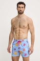 Vilebrequin pantaloni scurti de baie MOORISE Planet friendly albastru MSOAF136