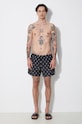 Neil Barrett pantaloni scurti de baie All-Over Micro Bolts MY58026A.Y068.524N negru SS24