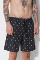 Neil Barrett pantaloni scurti de baie All-Over Micro Bolts Swim Long Shorts negru MY58026B.Y068.524N