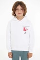 Дитяча кофта Calvin Klein Jeans з капюшоном білий IB0IB01947.PPYH