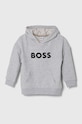 Dětská mikina BOSS s kapucí šedá J51017.114.150
