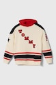 Tommy Hilfiger bluza bawełniana dziecięca z kapturem beżowy KB0KB08716.PPYH