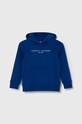 Tommy Hilfiger bluza bawełniana dziecięca z kapturem niebieski KS0KS00205.128.176.PPYH