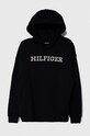 Παιδική βαμβακερή μπλούζα Tommy Hilfiger με κουκούλα σκούρο μπλε KS0KS00537.128.176.PPYH