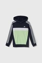 Dětská mikina adidas nášivka zelená IV5311