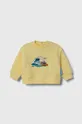 rumena Bombažen pulover za dojenčka Emporio Armani x The Smurfs Fantovski