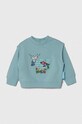 Emporio Armani bluza bawełniana niemowlęca x The Smurfs aplikacja turkusowy 3DHMJN.3J5GZ