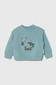 turkusowy Emporio Armani bluza bawełniana niemowlęca x The Smurfs Chłopięcy
