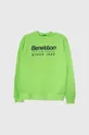 зелений Дитяча бавовняна кофта United Colors of Benetton Для хлопчиків