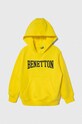 United Colors of Benetton bluza bawełniana dziecięca nadruk żółty 3J68G200N.P.Seasonal