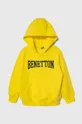 жовтий Дитяча бавовняна кофта United Colors of Benetton Для хлопчиків
