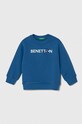 United Colors of Benetton bluza bawełniana dziecięca nadruk niebieski 3J70G10CW.P.Seasonal