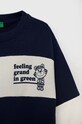 United Colors of Benetton bluza bawełniana dziecięca 3J70G10DN.P.Seasonal granatowy SS24