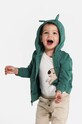 Coccodrillo hanorac de bumbac pentru bebelusi uni verde WC4132401NAN