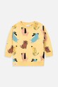 Coccodrillo bluza bawełniana niemowlęca wzorzyste żółty WC4143101HBN